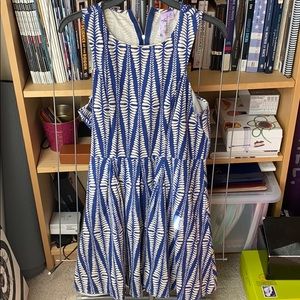 Alya - Blue and White mini dress